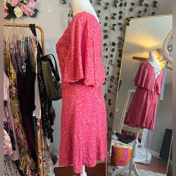 NWT free people Florence mini dress// Pink// Free People// medium - Picture 7 of 7